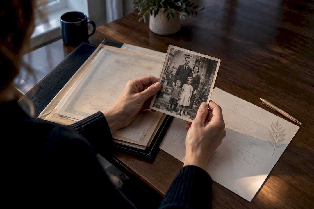 Family records tracing Italian ancestry