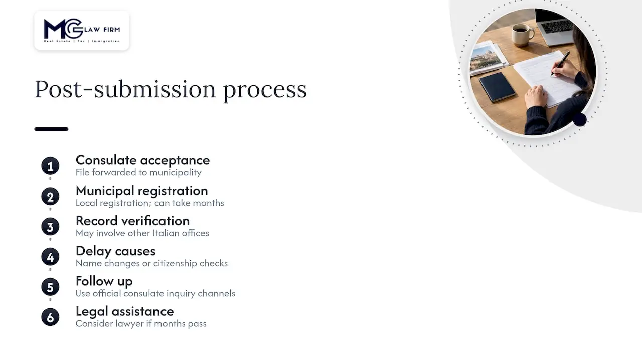 Post-submission citizenship processing path